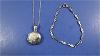 Sterling Silver .925 Chain w/Pendant-9.3g