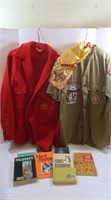 Boy Scout Jacket, Shirt, & Books