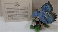 Lenox BlueJay of Garden Bird Sculpture Coll. w/COA