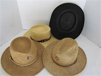 Cowboy Hats-3 Medium Straw, Resistol Suede 7 1/8