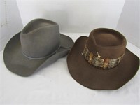 2 Resistol Cowboy Hats 7 1/8