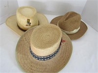 3 Straw Hats (as is)
