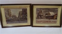 2 Framed/Matted Glass Prints by Jeff Madden-14 x