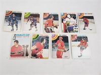 (9) 1978-79 O-PEE-CHEE HOCKEY CARDS Lot #1