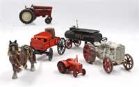 Vintage Tractor & Horse & Buggy Toys