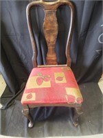 NICE SOLID WOOD HIGH BACK CHAIR