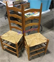 Pair of high back chairs