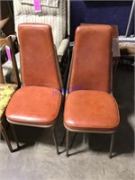 Pair high back chairs