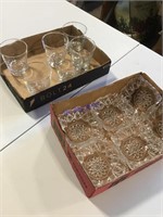2 sets of 6 bowls & weighted glasses