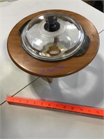 Serving bowl & wood holder
