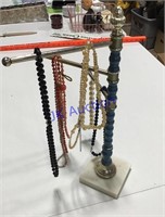 Necklace stand with necklaces