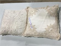 Doily / lace throw pillows