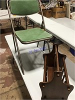 Magazine rack & folding chair