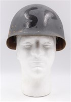 Gray WW2 Named Officer M1 Helmet  w/ Liner