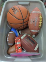 Footballs, Basketball and Golf Balls