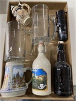 Beer Mugs, Stein and Bottles