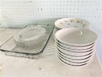 Glass Baking Dishes, Salad Plates, China