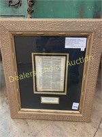 FRAMED KING JAMES BIBLE LEAF