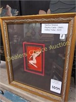 FRAMED MARILYN MONROE PLAYBOY CARD