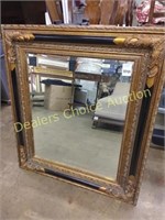 GOLD AND BLACK FRAMED MIRROR