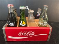 Mini Coca Cola crate and bottles