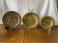 Vintage Brass Decorative Plates