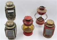Lot of (5) Vintage Nautical Oil Lanterns
