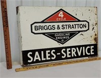 Briggs & Stratton two-sided flange sign