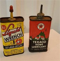 2 tins- Texaco home lubricant tin and liquid
