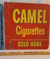 Camel cigarettes sold here flange sign