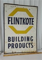 Heavy tin embossed sign Flintkote building