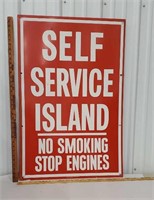 Steel - heavy self service island/no smoking/stop