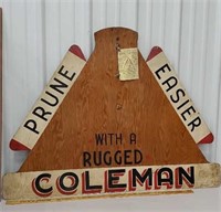 Coleman pruner display board from Tioga Center NY
