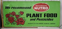 Tin Smith Douglas Nutro plant food sign