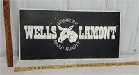 Wells Lamont Masonite sign - 2 sided