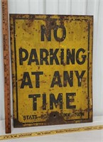 Very heavy - No parking at any time sign
