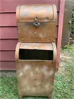 Vintage metal bin