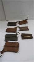 Zipper Leather Change Purse and Key Cases Lot