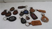 Assorted Leather Key Rings Lot-Approx 15 Count