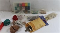 Leather Goat Laces/Beads/Split Rings Lot