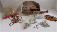 Assorted Leather Straps, Beads and More