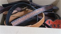 Box of Leather Belt Ends-Good for Bracelets, Key