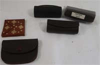 2 Leather Wallets and 2 Lipstick Cases