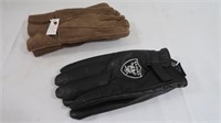 2 Pair Leather Gloves-Raiders Thinsulate Size XL