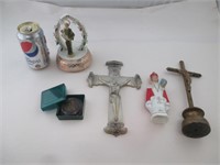 Objets religieux: Crucifix en plomb. Crucifix en