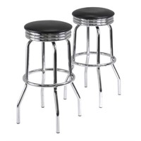 Winsome Wood Summit Swivel Bar Stools with Metal