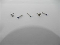 Assorted 5 Pack Of 18 Gauge Nose Rings