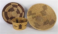 Three Southwest Native American Baskets