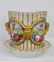 St. Petersburg Porcelain Jardiniere and Underplate