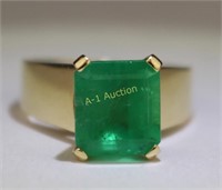14K Gold and Emerald  Ring